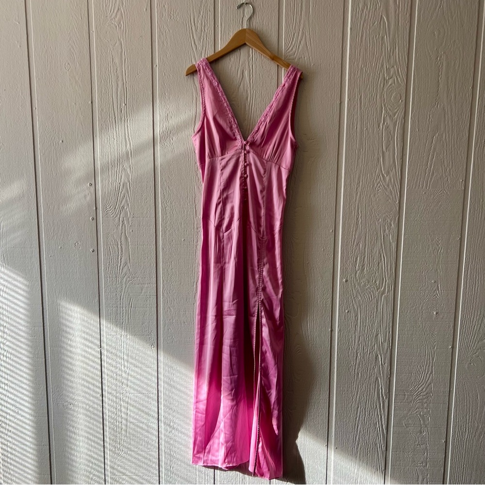 LoveShackFancy Elegant Pink Sleeveless Gown